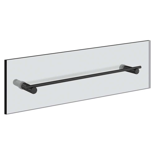 Immagine di Gessi INCASTRI maniglia e porta salvietta per vetro 45 cm, colore nero finitura opaco 75513#299