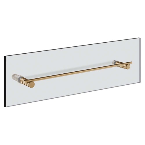 Immagine di Gessi INCASTRI maniglia e porta salvietta per vetro 45 cm, finitura warm bronze brushed PVD 75513#726