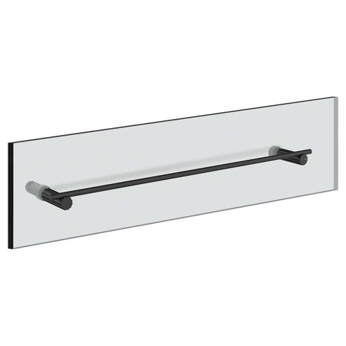 Immagine di Gessi INCASTRI maniglia e porta salvietta per vetro 60 cm, colore nero finitura opaco 75515#299