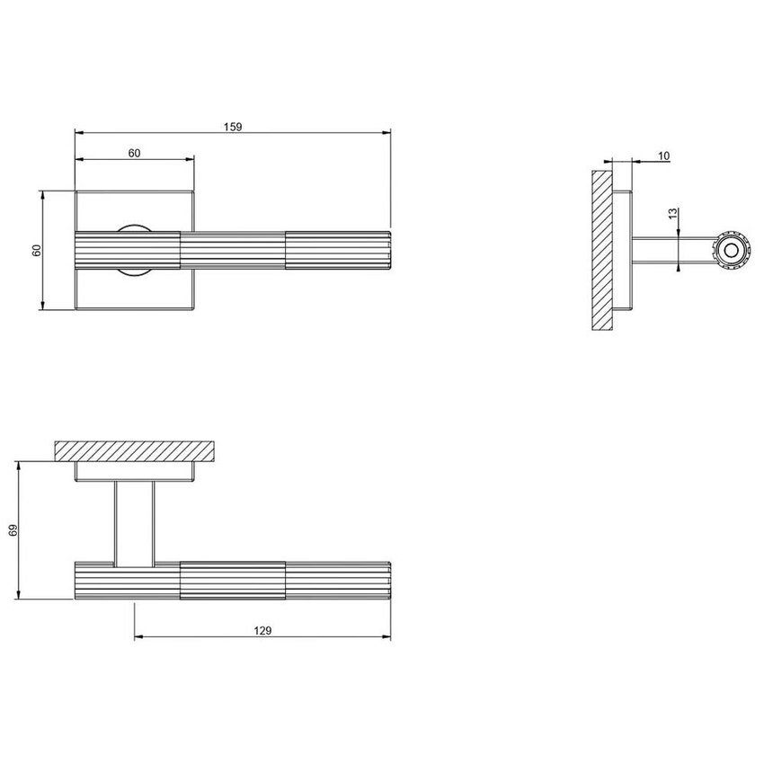 Immagine di Gessi INCASTRI maniglia per porta con rosone piccolo senza bocchetta, finitura cromo 75542#031