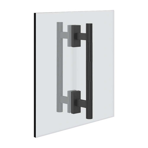 Immagine di Gessi INCASTRI maniglia doppia 20 cm, Installazione verticale/orizzontale, colore nero finitura opaco 75630#299