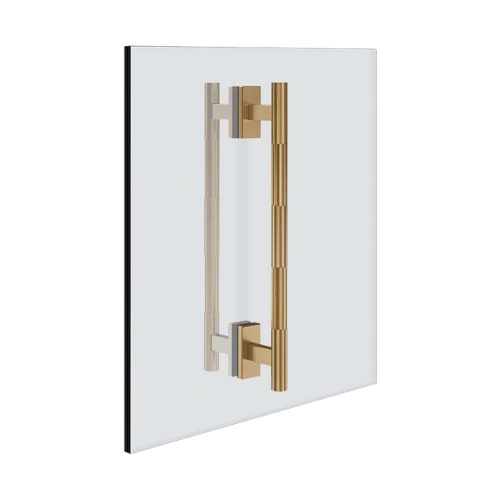 Immagine di Gessi INCASTRI maniglia doppia 30 cm. Installazione verticale/orizzontale, finitura warm bronze brushed PVD 75631#726