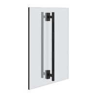 Immagine di Gessi INCASTRI maniglia doppia 45 cm. Installazione verticale/orizzontale, colore nero finitura opaco 75632#299