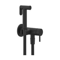 Immagine di Gessi SHOWER doccetta shut-off a parete, con miscelatore, colore nero finitura opaco 45130#299