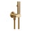 Immagine di Gessi SHOWER scopino a getto d'acqua per ceramica sanitaria a parete con valvola di sicurezza e attacco da 1/2, ffinitura warm bronze brushed PVD 45122#726