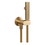 Immagine di Gessi SHOWER doccetta Igienica a pulsante Shut-Off a parete con valvola di sicurezza e attacco da 1/2, finitura warm bronze brushed PVD 45124#726