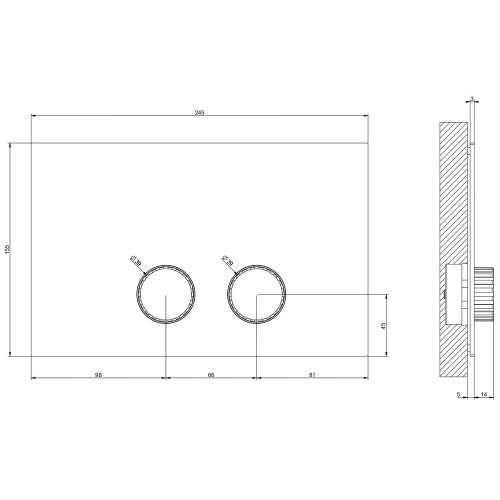 Immagine di Gessi INCASTRI placca di finitura per GEBERIT SIGMA 8 e 12, finitura cromo 75611#031