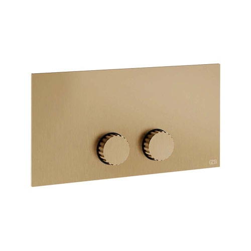 Immagine di Gessi INCASTRI placca di finitura VIEGA, compatibile con i prodotti VIEGA 1H, 2H, 2L, finitura warm bronze brushed PVD 75613#726