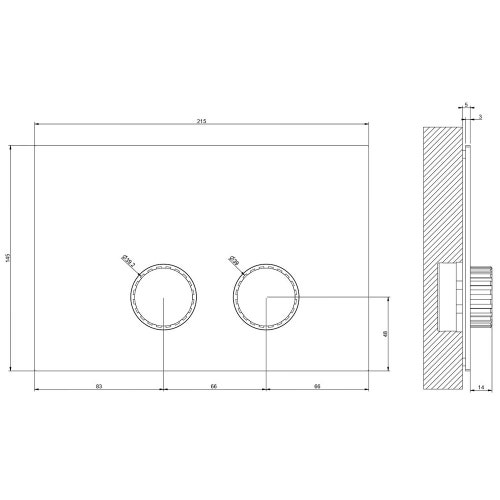 Immagine di Gessi INCASTRI placca di finitura per GEBERIT OMEGA 12, finitura cromo 75615#031