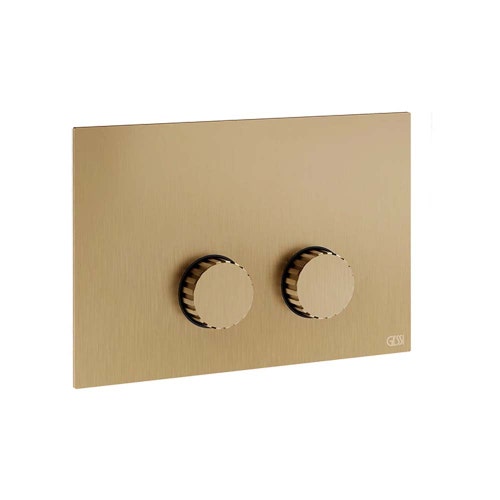 Immagine di Gessi INCASTRI placca di finitura per GEBERIT OMEGA 12, finitura warm bronze brushed PVD 75615#726