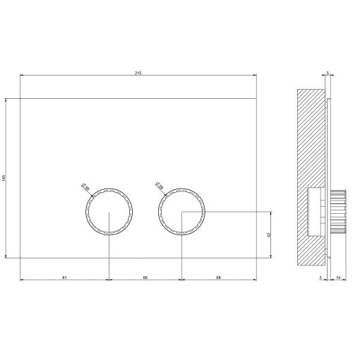Immagine di Gessi INCASTRI placca di finitura per TECE, finitura cromo 75617#031