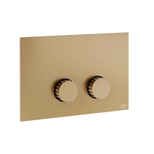 Immagine di Gessi INCASTRI placca di finitura per SANIT, Villeroy&Boch ViConnect 92246100 e 92247600, finitura warm bronze brushed PVD 75619#726