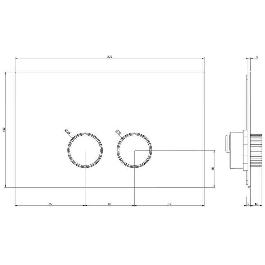 Immagine di Gessi INCASTRI placca di finitura per VIEGA PREVISTA 12, finitura cromo 75621#031