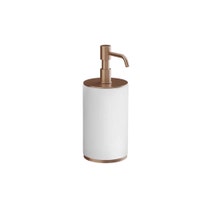 Immagine di Gessi ACCESSORIES dispenser sapone d'appoggio colore bianco, finitura copper brushed pvd 66437#708