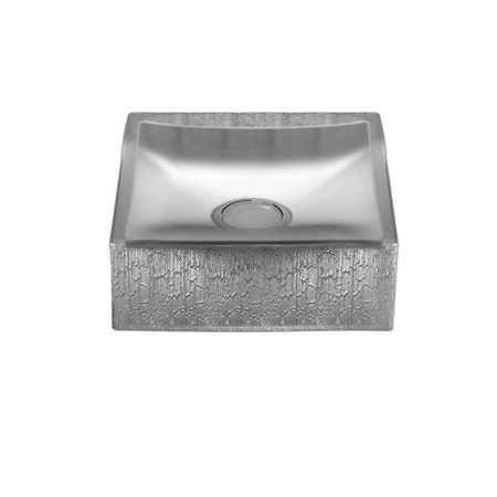 Immagine di Gessi INCASTRI lavabo da appoggio senza scarico troppopieno 40x40 cm, ghiaccio 75601#561