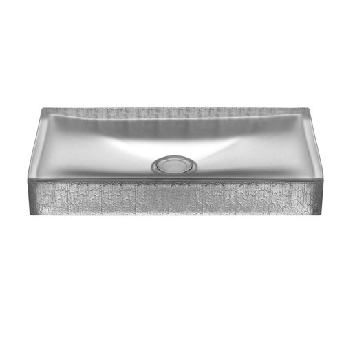 Immagine di Gessi INCASTRI lavabo da appoggio senza scarico troppopieno 65x40 cm, ghiaccio 75603#561