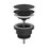 Immagine di Gessi Piletta lavabo "Stop&Go", colore nero finitura opaco 01421#299