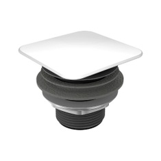 Immagine di Kaldewei Valvola a scarico libero con copertura quadrata smaltata, colore bianco alpino 905900000001