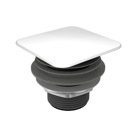 Immagine di Kaldewei Valvola a scarico libero con copertura quadrata smaltata, colore bianco alpino 905900000001