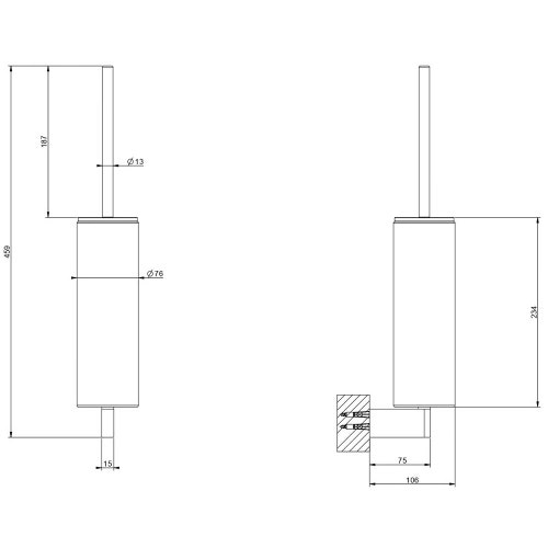 Immagine di Gessi ACCESSORIES porta scopino a parete bianco, finitura cromo 66419#031