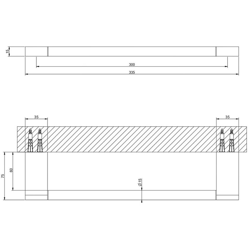 Immagine di Gessi ACCESSORIES porta salvietta 30 cm, finitura croma 66500#031
