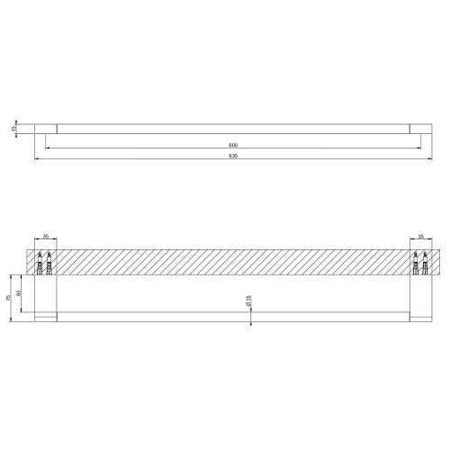 Immagine di Gessi ACCESSORIES porta salvietta 60 cm, finitura croma 66504#031