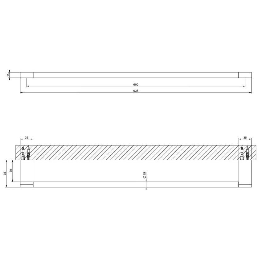 Immagine di Gessi ACCESSORIES porta salvietta 60 cm, finitura croma 66504#031