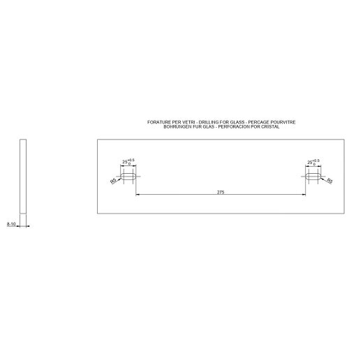 Immagine di Gessi ACCESSORIES maniglia e portasalvietta per vetro 30 cm, finitura cromo 66511#031