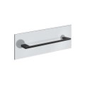 Immagine di Gessi ACCESSORIES maniglia e portasalvietta per vetro 30 cm, colore nero finitura opaco 66511#299
