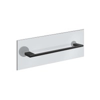 Immagine di Gessi ACCESSORIES maniglia e portasalvietta per vetro 30 cm, colore nero finitura opaco 66511#299