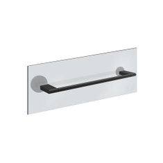 Immagine di Gessi ACCESSORIES maniglia e portasalvietta per vetro 30 cm, colore nero finitura opaco 66511#299