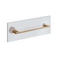 Immagine di Gessi ACCESSORIES maniglia e portasalvietta per vetro 30 cm, finitura warm bronze brushed PVD 66511#726