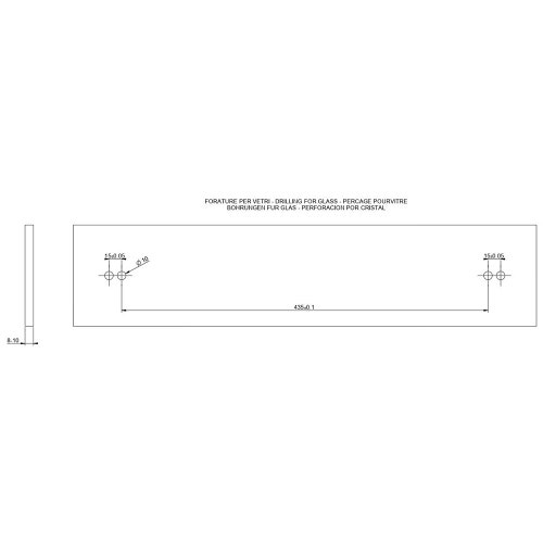 Immagine di Gessi ACCESSORIES maniglia e portasalvietta per vetro 45 cm, finitura cromo 66513#031