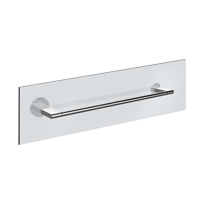 Immagine di Gessi ACCESSORIES maniglia e portasalvietta per vetro 45 cm, finitura cromo 66513#031
