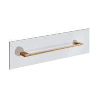 Immagine di Gessi ACCESSORIES maniglia e portasalvietta per vetro 45 cm, finitura warm bronze brushed PVD 66513#726