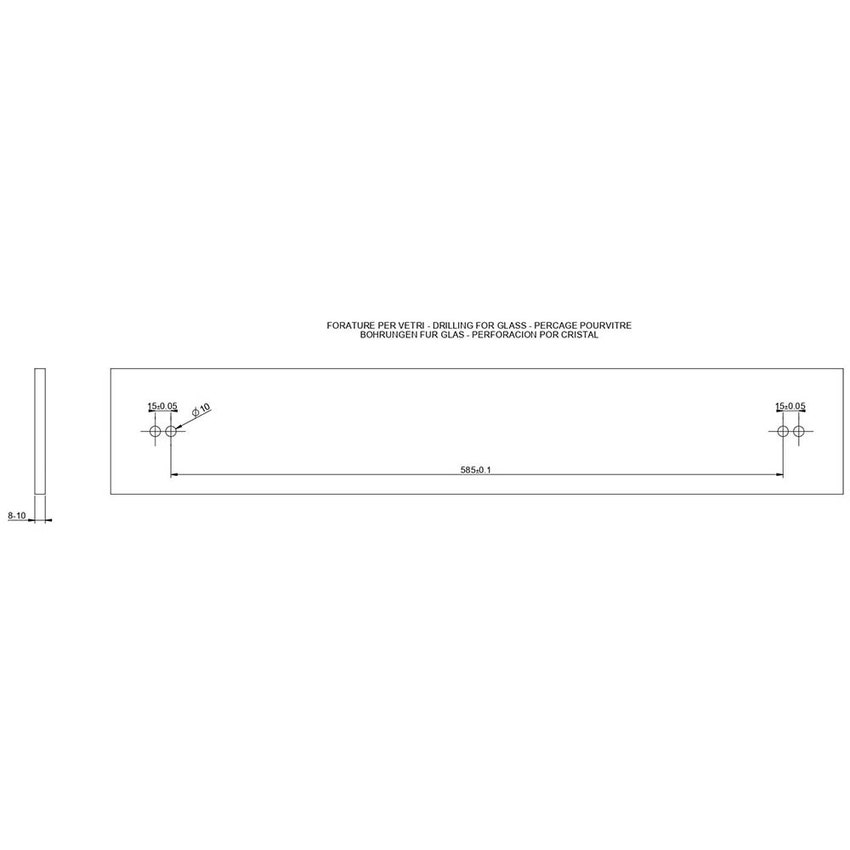 Immagine di Gessi ACCESSORIES maniglia e portasalvietta per vetro 60 cm, finitura cromo 66515#031