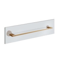 Immagine di Gessi ACCESSORIES maniglia e portasalvietta per vetro 60 cm, finitura warm bronze brushed PVD 66515#726