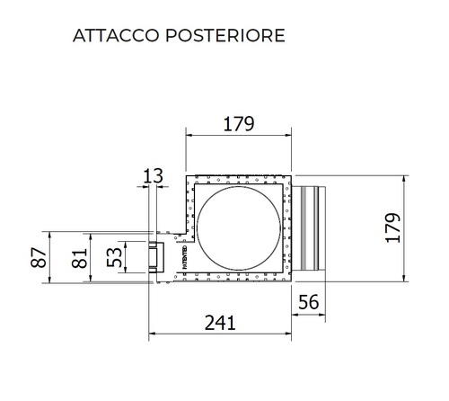 Immagine di Air Control Plenum doppia feritoia a scomparsa H 50, versione cartongesso profilo bianco 1500x50 mm,un attacco Ø200,  configurazione attacchi posteriore PS2F-CB-1500X50-1B-P