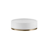 Immagine di Gessi ACCESSORIES porta sapone d'appoggio colore bianco, finitura warm bronze brushed PVD 58525#726