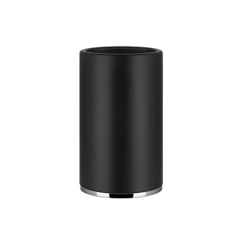 Immagine di Gessi ACCESSORIES porta bicchiere d'appoggio colore nero, finitura cromo 58532#031
