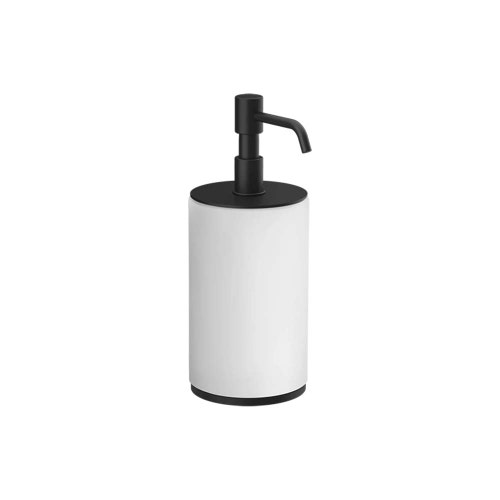 Immagine di Gessi ACCESSORIES dispenser sapone d'appoggio colore bianco, colore nero finitura opaco 66437#299