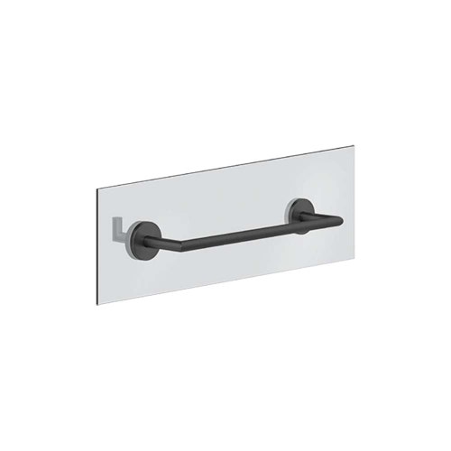Immagine di Gessi ACCESSORIES maniglia e porta salvietta L.30 cm per vetro, colore nero finitura opaco 63724#299