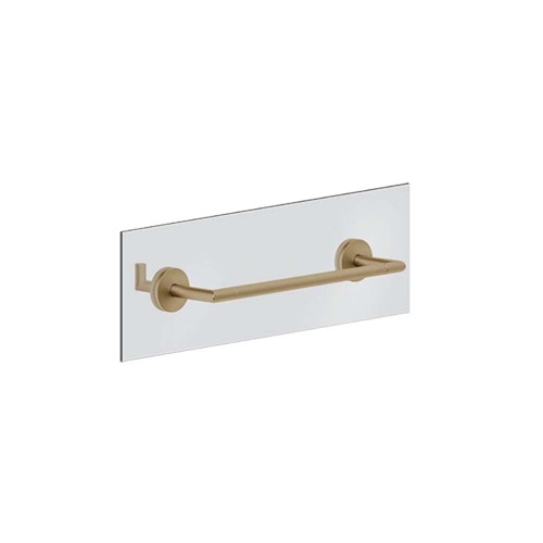 Immagine di Gessi ACCESSORIES maniglia e porta salvietta L.30 cm per vetro, finitura warm bronze brushed PVD 63724#726