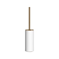 Immagine di Gessi ACCESSORIES porta scopino bianco, da appoggio, finitura warm bronze brushed PVD 63743#726