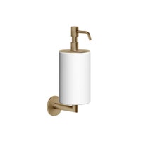 Immagine di Gessi ACCESSORIES dispenser sapone a parete colore bianco, finitura warm bronze brushed PVD 63613#726