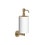 Immagine di Gessi ACCESSORIES dispenser sapone a parete colore bianco, finitura warm bronze brushed PVD 63613#726