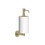 Immagine di Gessi ACCESSORIES dispenser sapone a parete colore bianco, finitura brass brushed PVD 63613#727