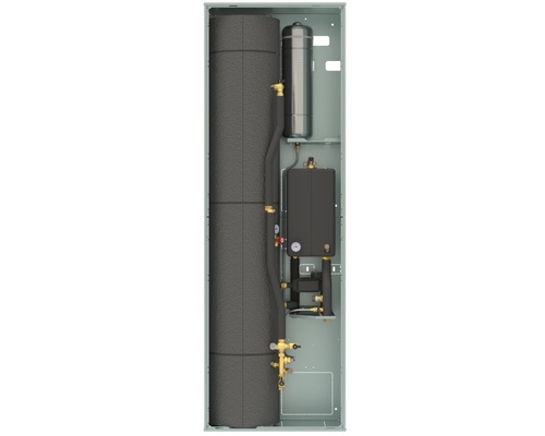 Immagine di Haier Sistema con armadio autoportante colore RAL 9016 con accumulo ACS da 150 litri per monoblocco R32 seconda generazione AIW-SMALL-AUT-M-R32