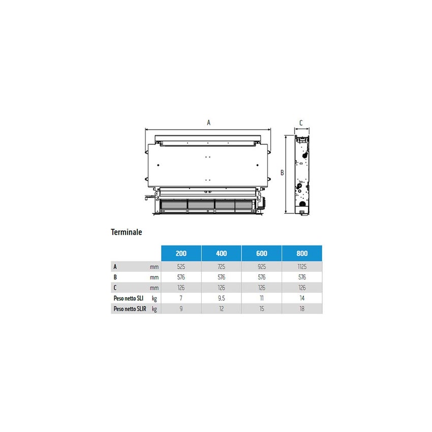 Immagine di Olimpia Splendid Bi2 Naked ultraslim SLIR 600 DC, ventilconvettore radiante da incasso per installazione solo verticale 01641