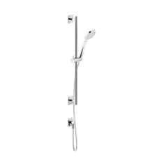 Immagine di Gessi RILIEVO asta saliscendi con presa acqua, doccetta anticalcare e flessibile 150 cm, finitura cromo 59242#031